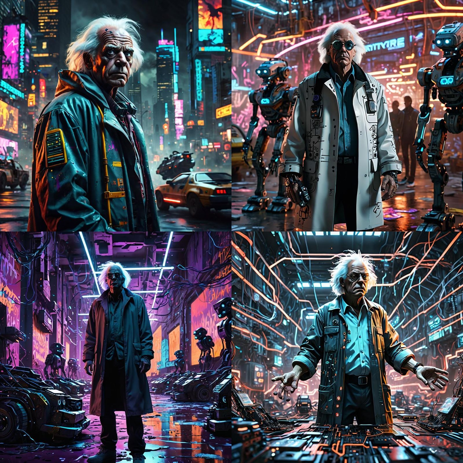 Doc Brown travels to the future and captured by robots that ...