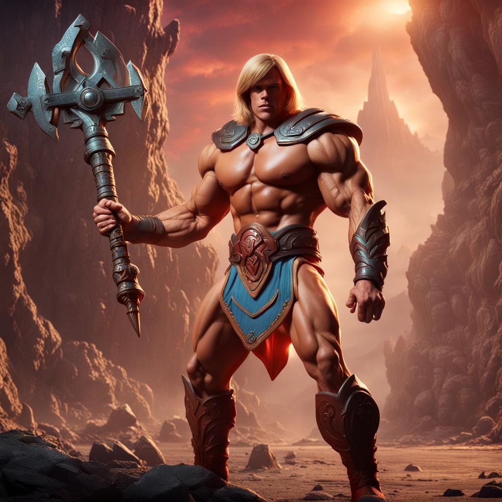 Alan Ritchson as He-Man in Detailed Matte Painting