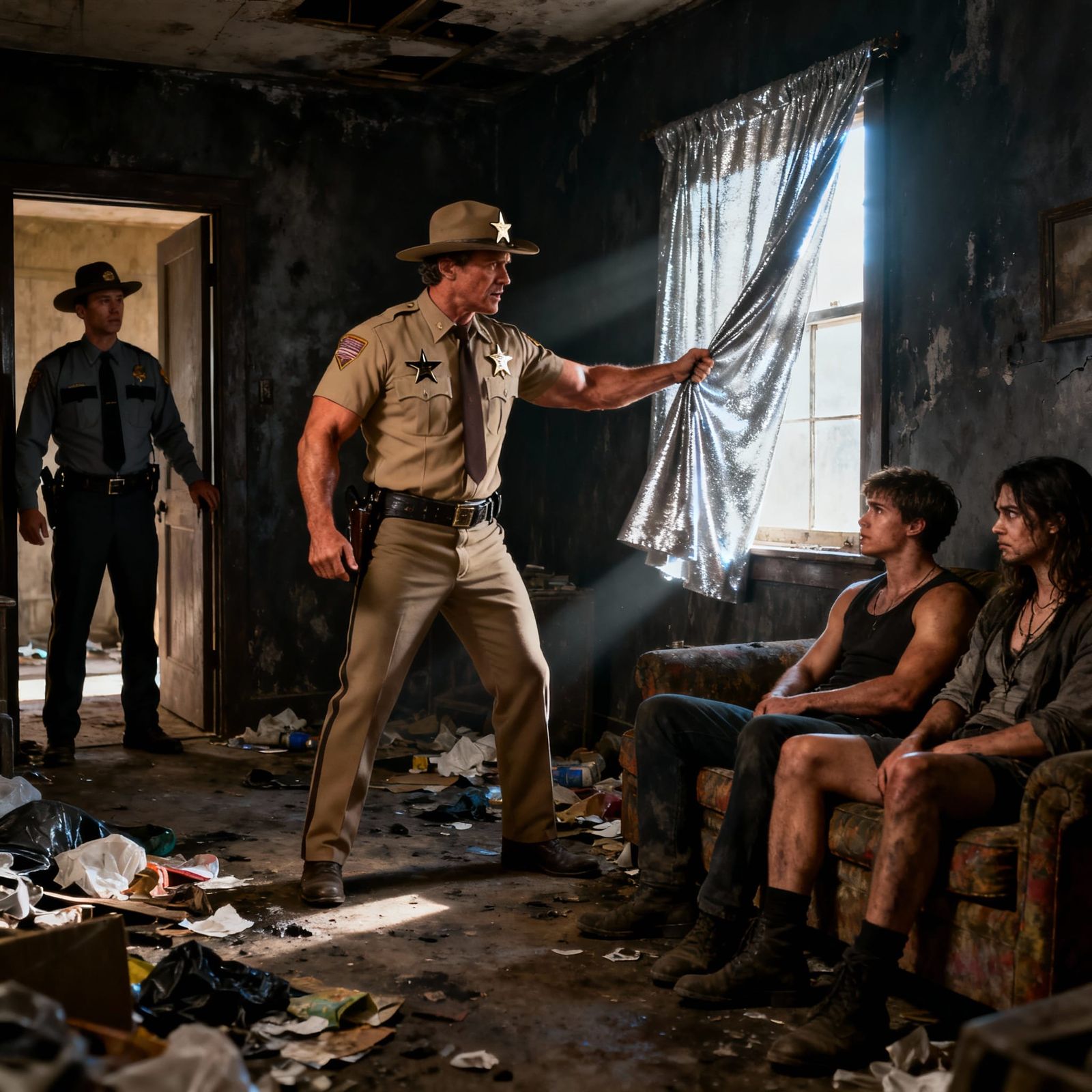 Sheriff Orders Deputy to Reveal Sunlight in Dingy Room