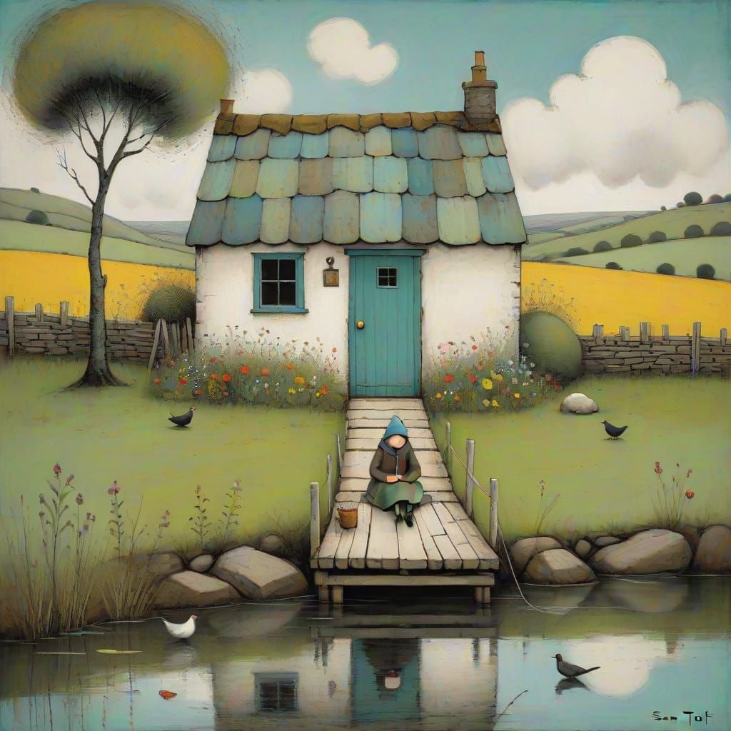 Cozy Cottage Tranquility in Whimsical Style