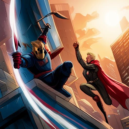 Black Knight's Triumph Over Homelander at Trump Tower