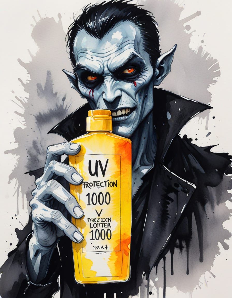 Vampire in Sunblock Elegance