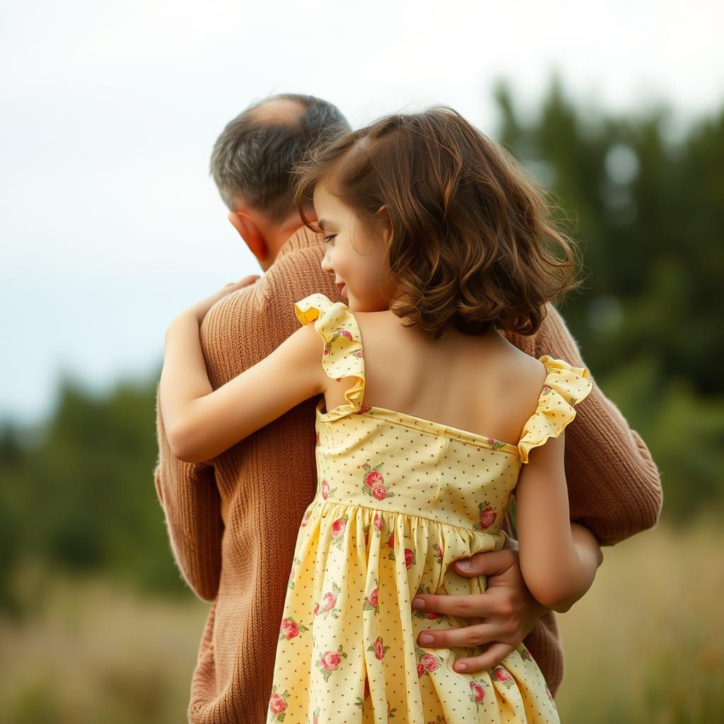 Warm Embrace in a Summer Scene