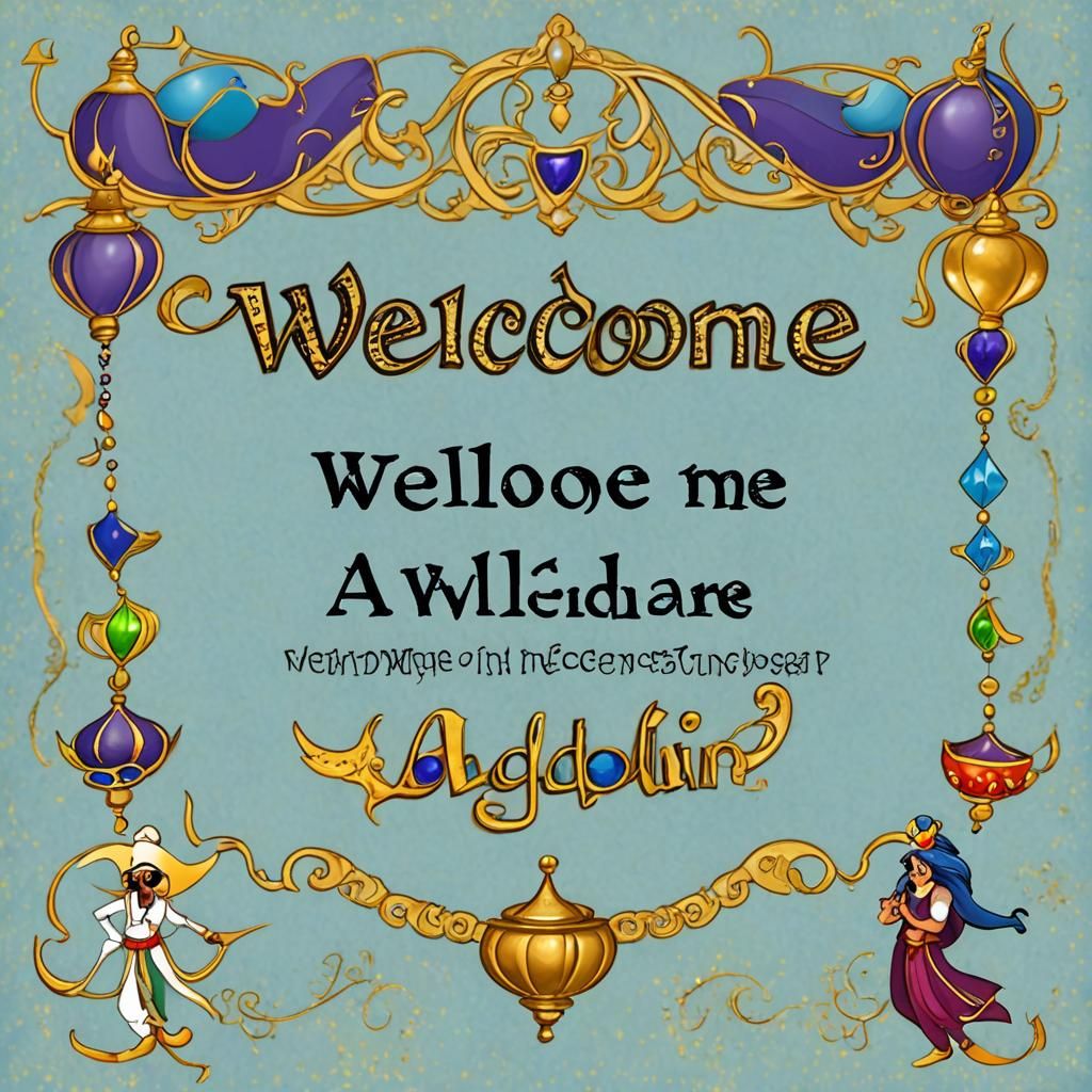 Aladdin Welcome Banner for Year 1 Class