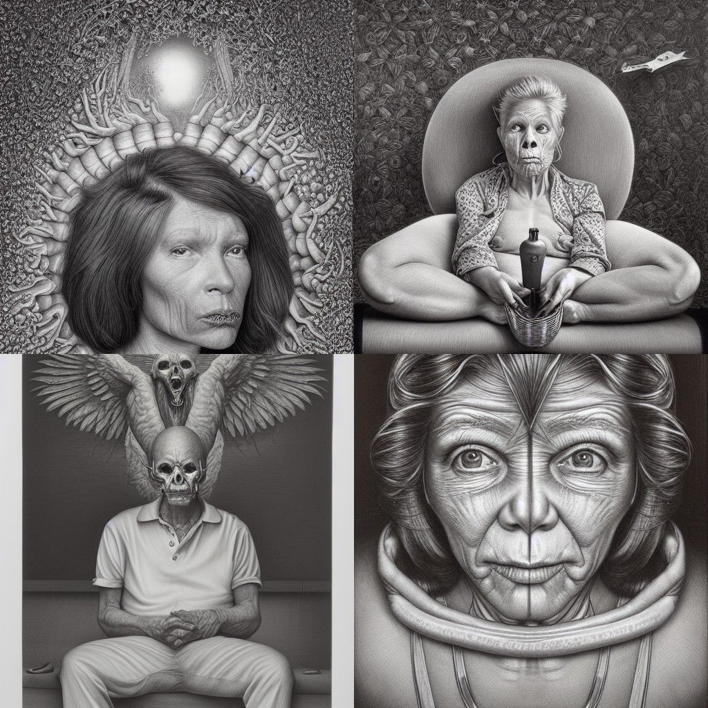 Monochrome Urban Scene in Detailed Drawing Style