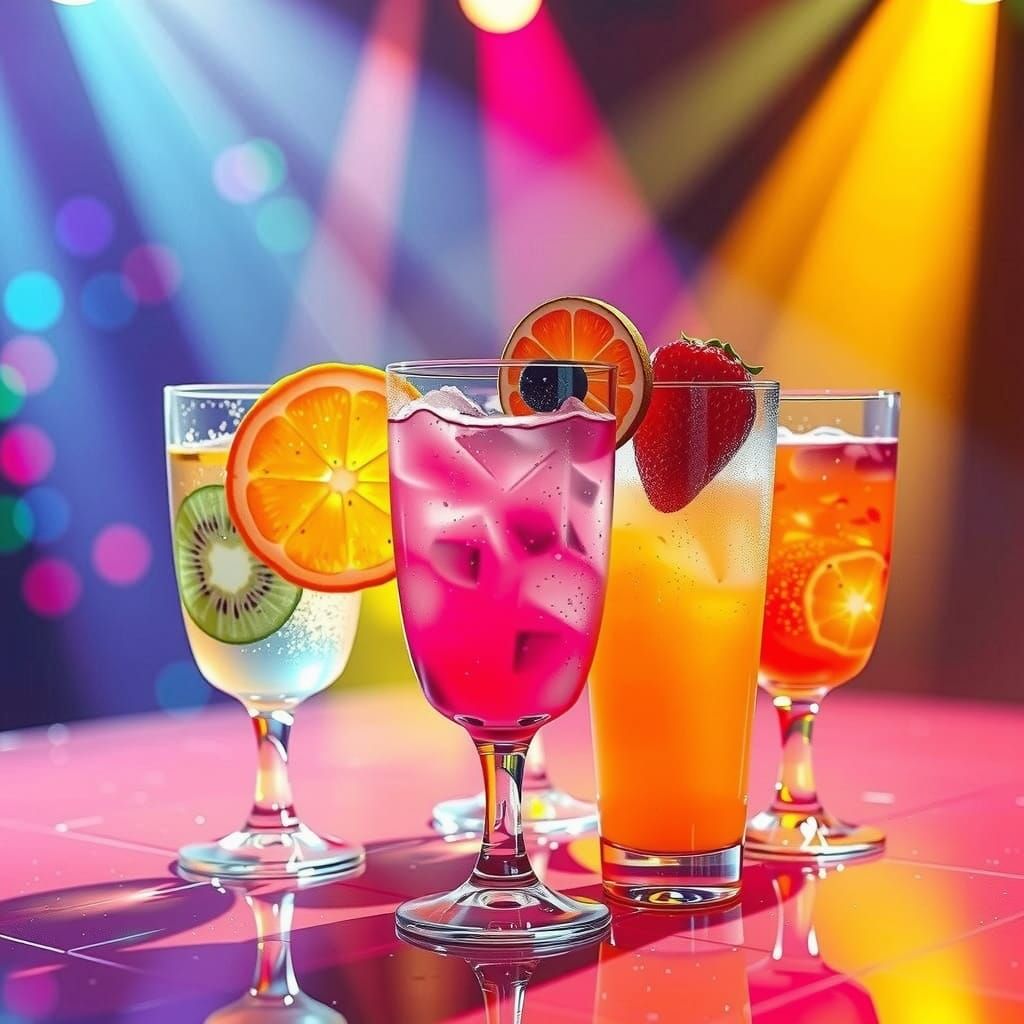 Fruit Glasses Dance the Night Away in Disco Fever