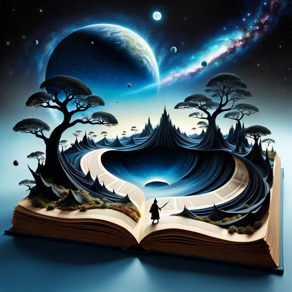 Fairytale World Emerges from Book in Surrealist Style