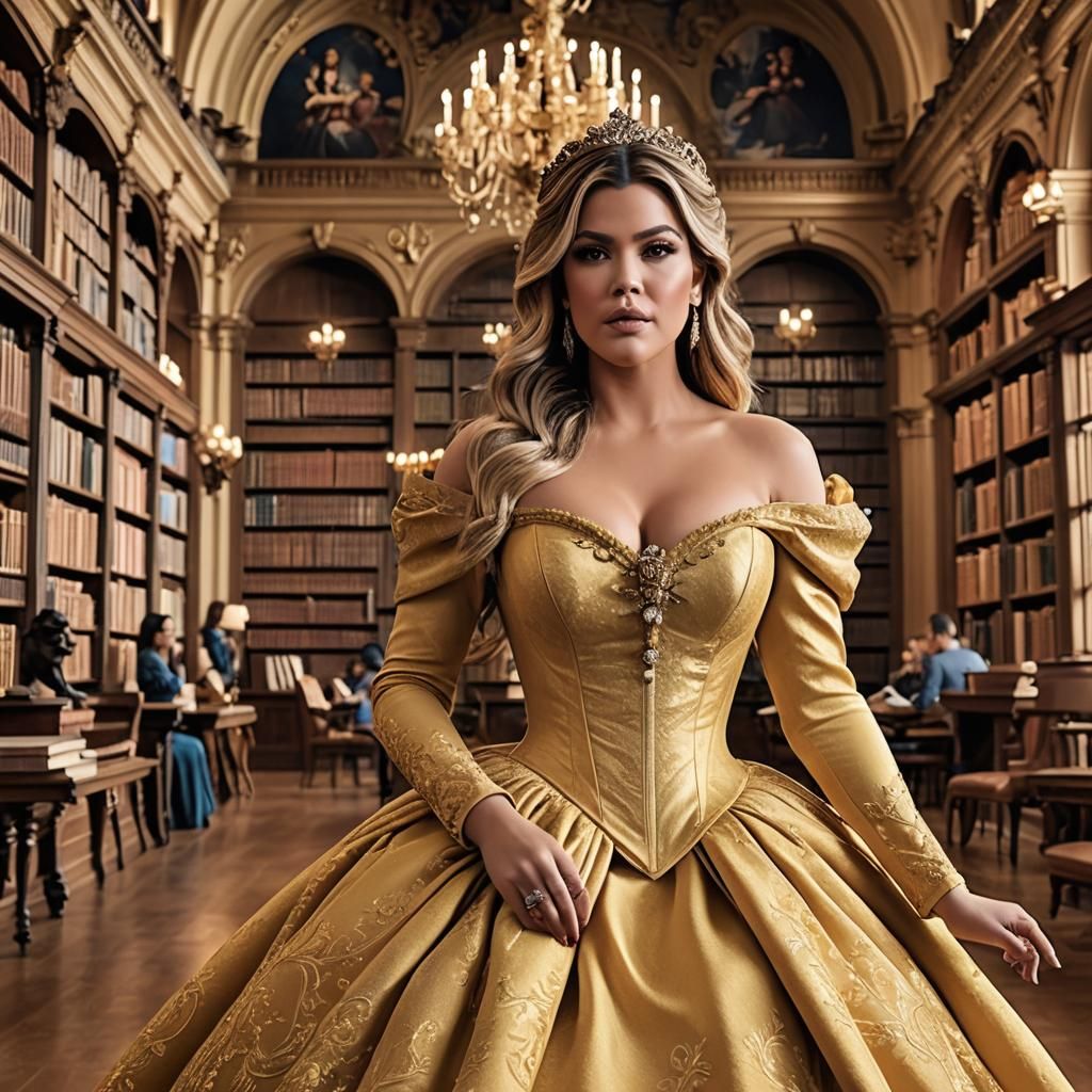 Khloé Kardashian as Belle in Cinematic 8k Photo