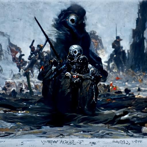 Epic War Scene Oil Painting