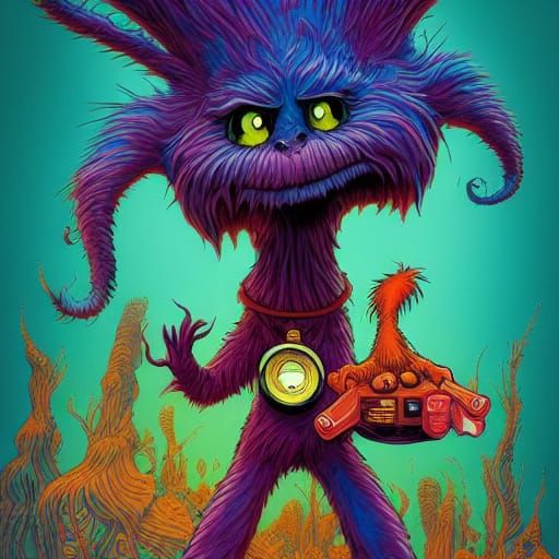 Dr. Suess Creature in Comic Book Pop Art