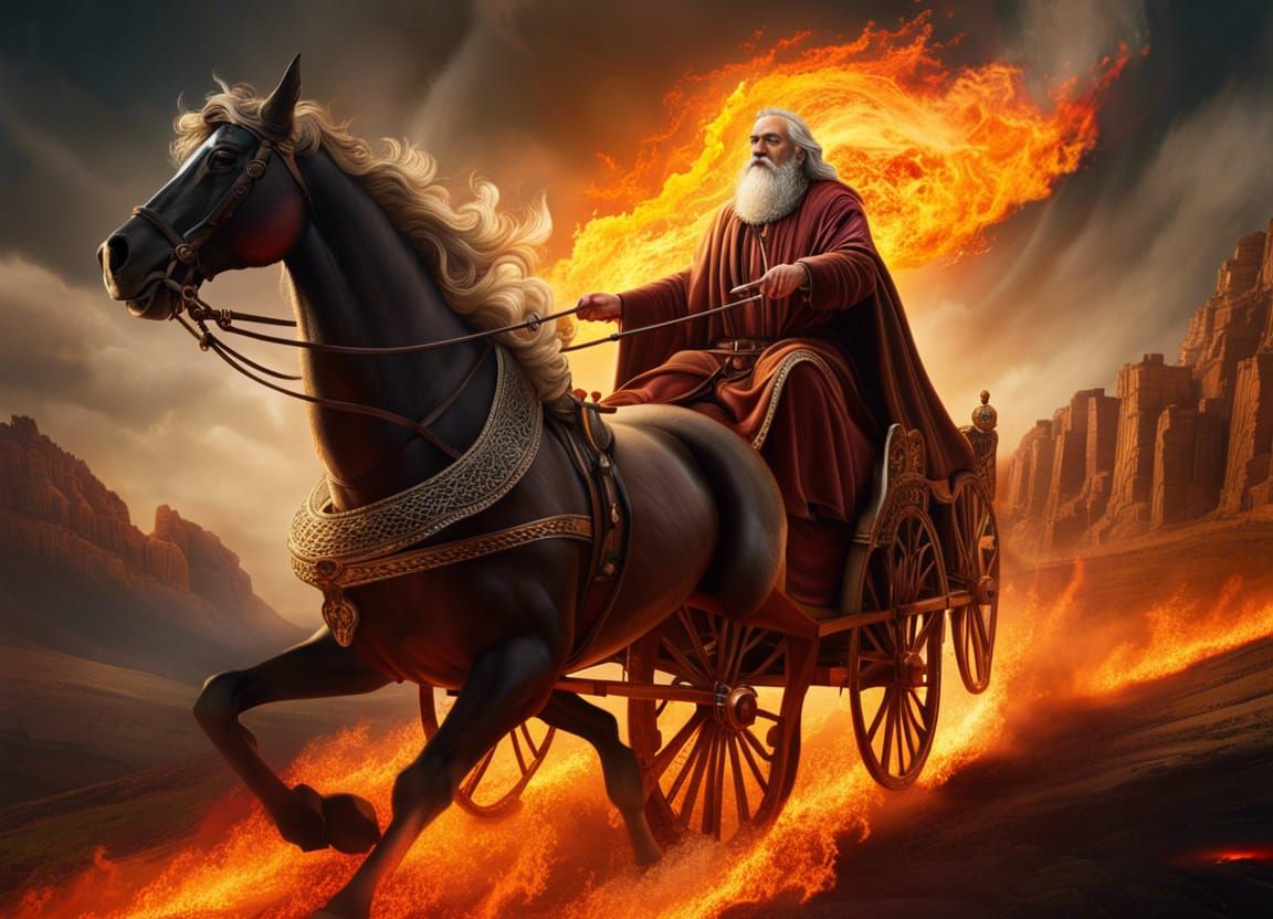 Prophet Elijah Ascending in Chariot of Fire