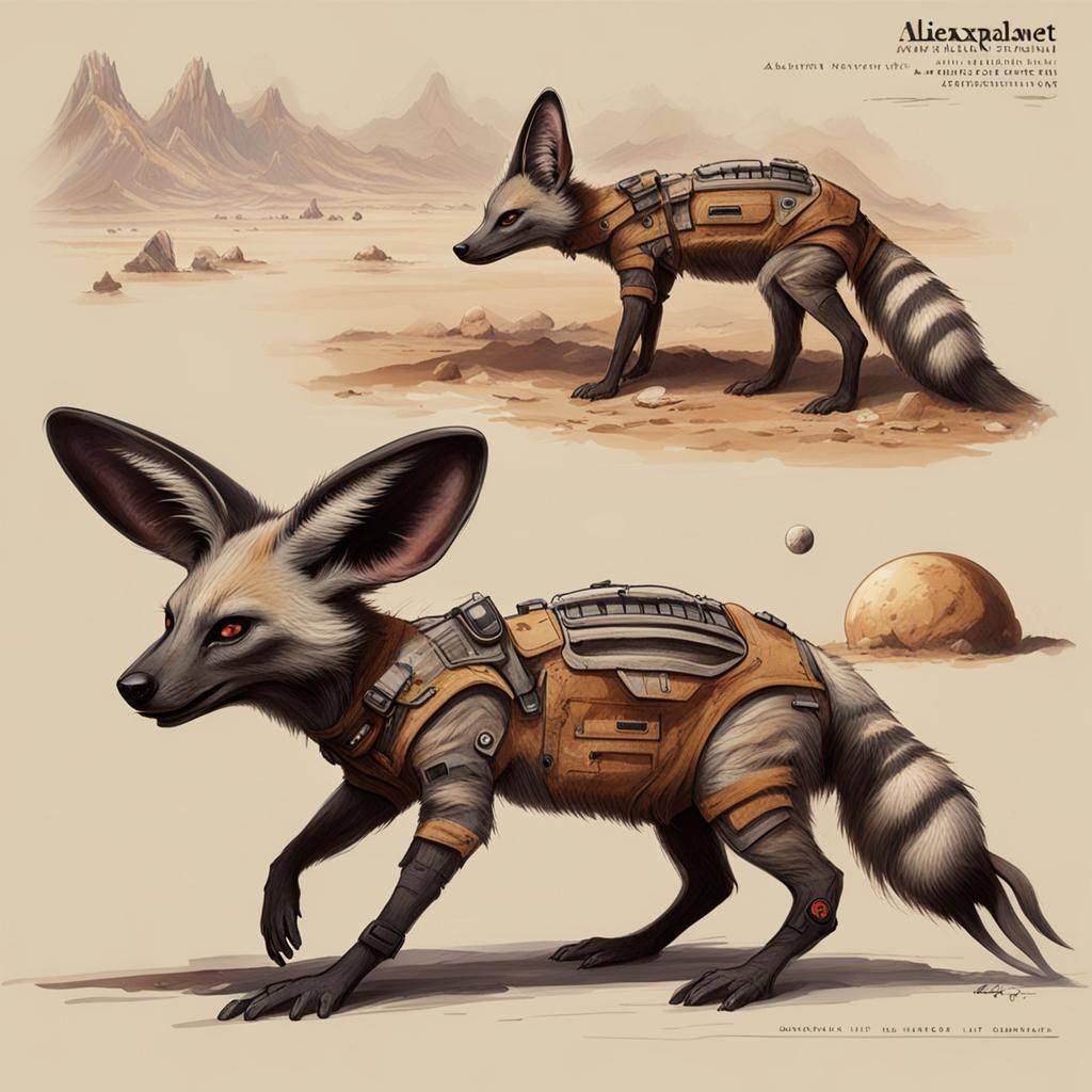 Exoplanet with Aardvark-like Alien Lifeforms