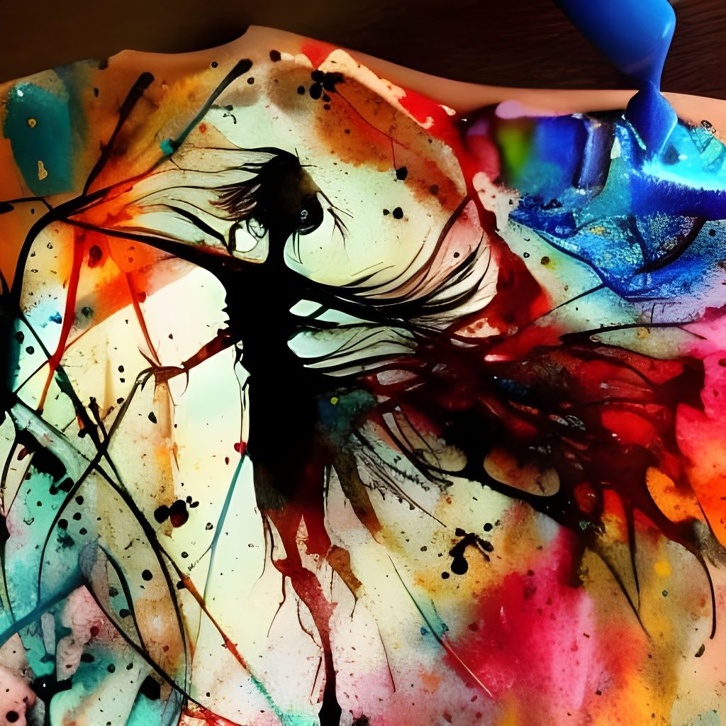 Bioluminescent Heart in Iridescent Metallic Watercolor