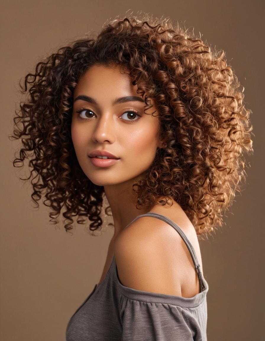 Portrait of a Brown Woman Looking Back