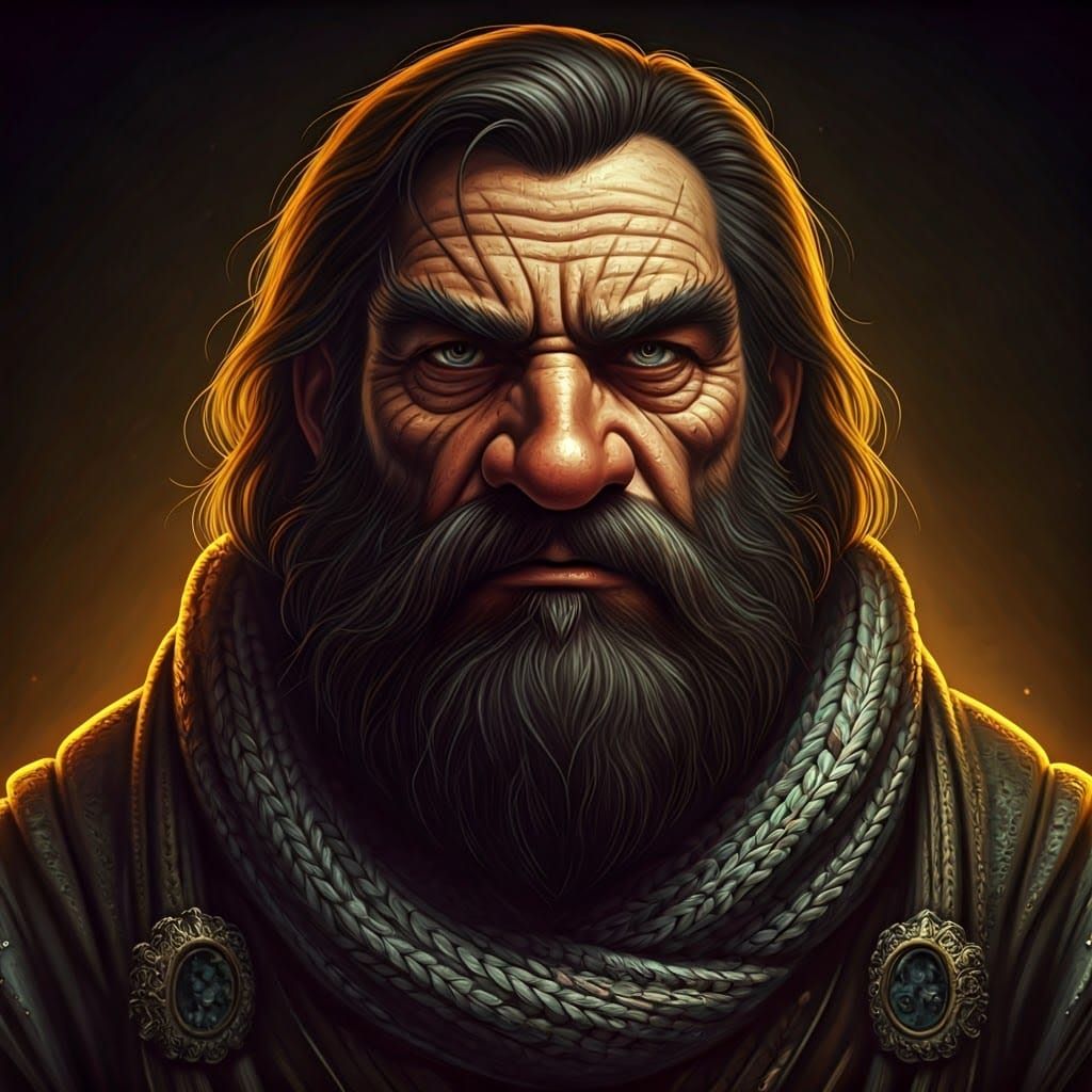 Fantasy Clockwork Sorcerer in Baroque Style