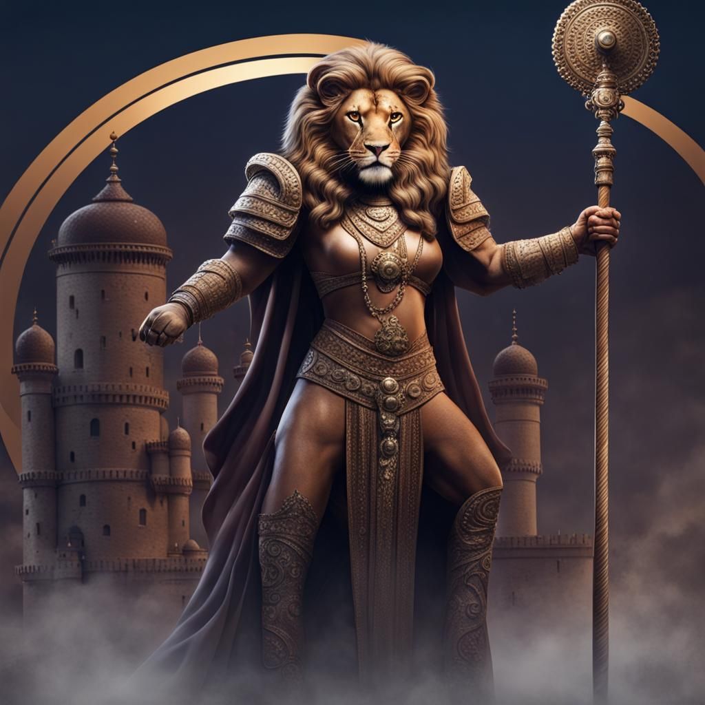 Padmavati: Lion Humanoid in Brown Robes