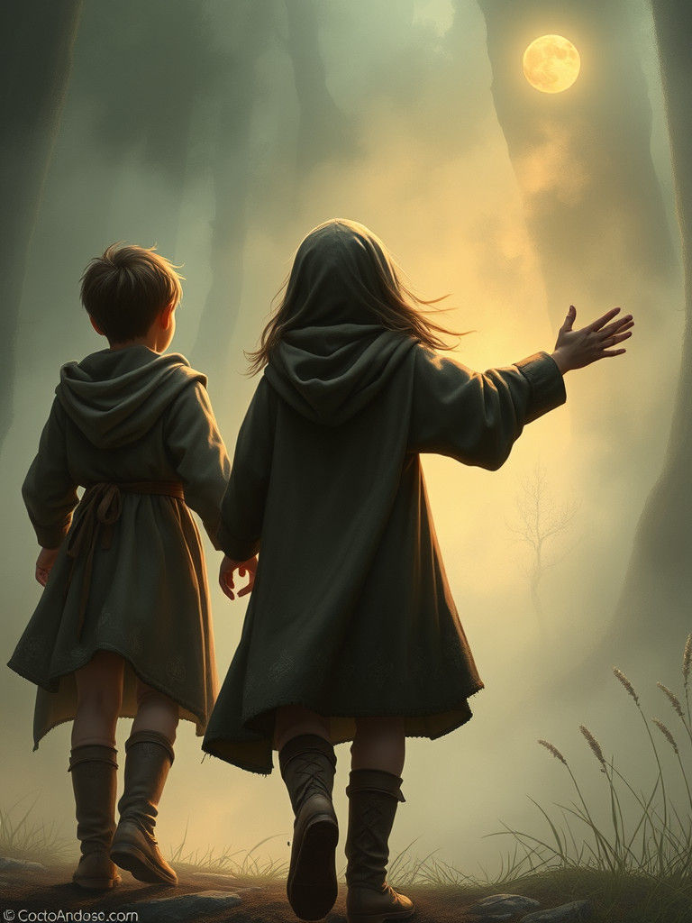 Children Venture Into Eerie, Luminous Forest Fog