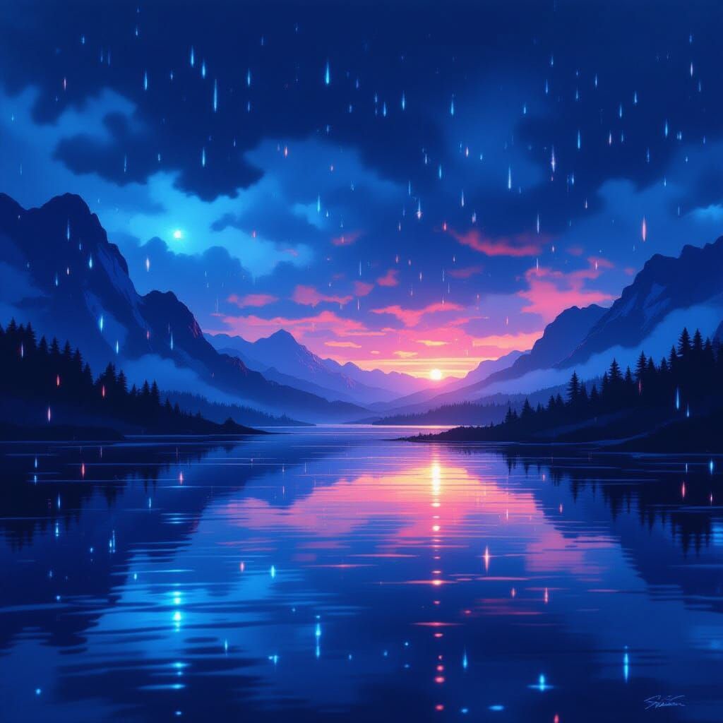 Mystical Landscapes Reflected in Raindrops