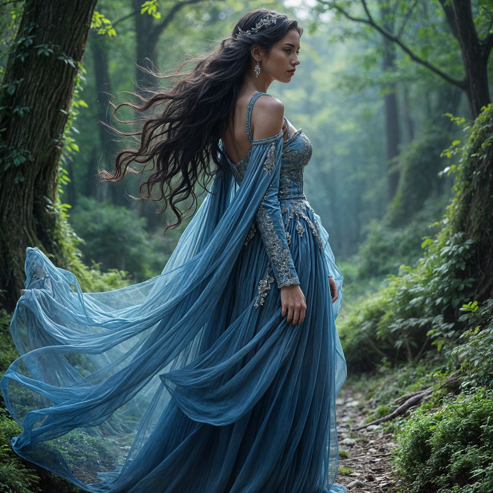 Fantasy Portrait of a Maiden in a Wood