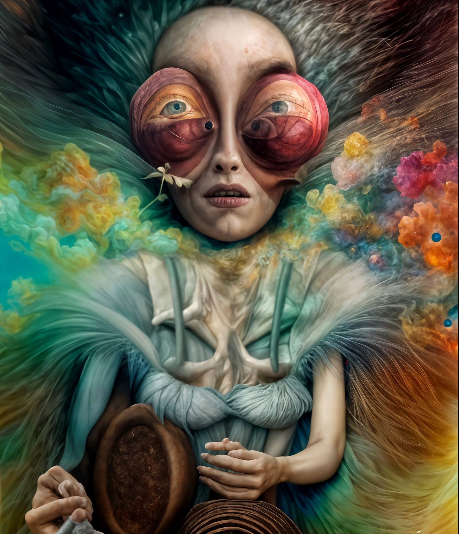 Magical Biological Forms in Dreamy Surreal Photograph