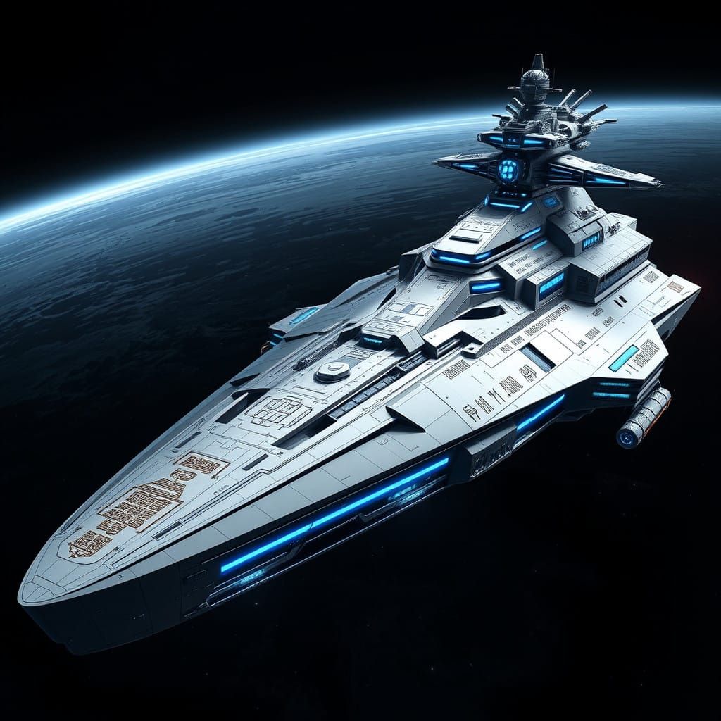 Ancient Meets Modern in Cyberpunk Spacecraft