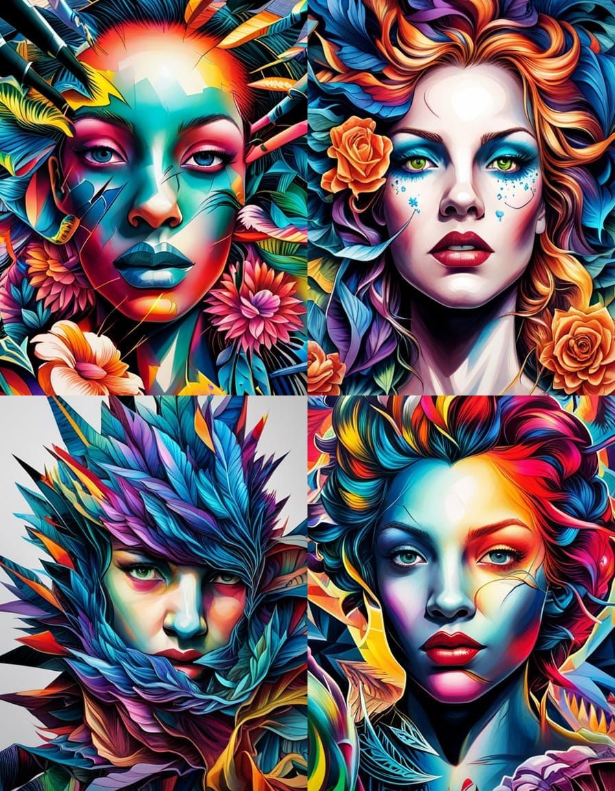 Abstract Digital Art in Visionary Style