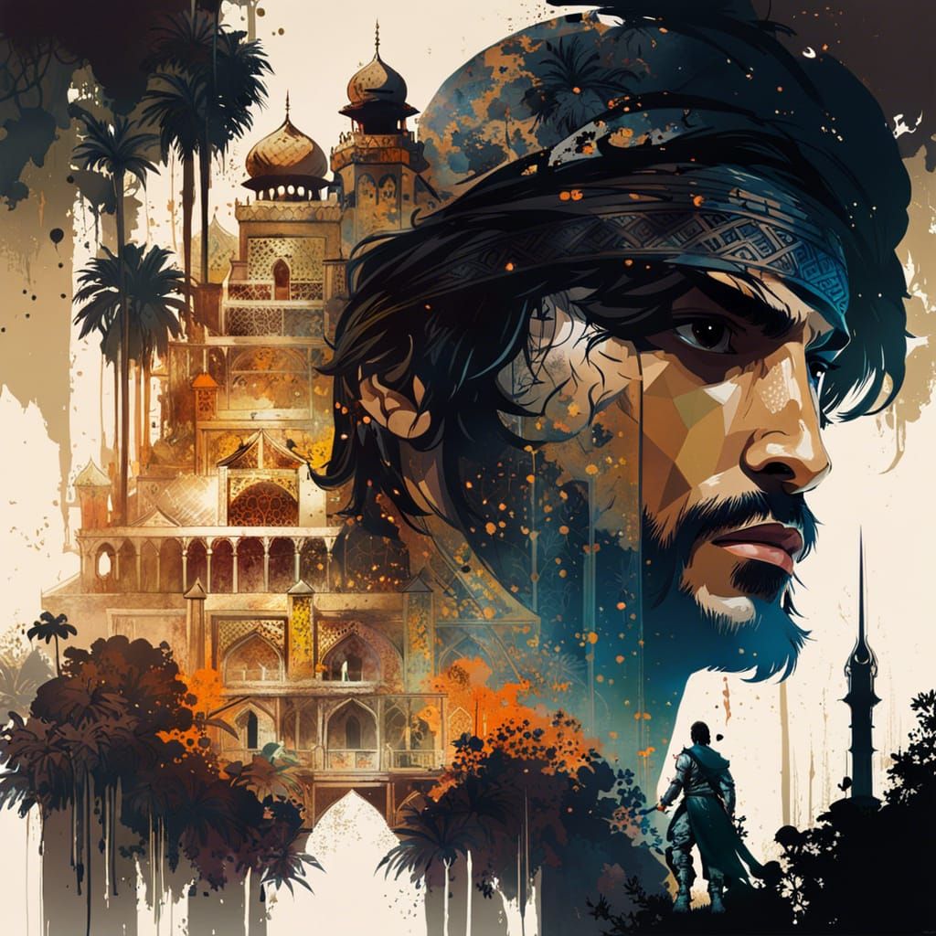 Prince of Persia Double Exposure Portrait