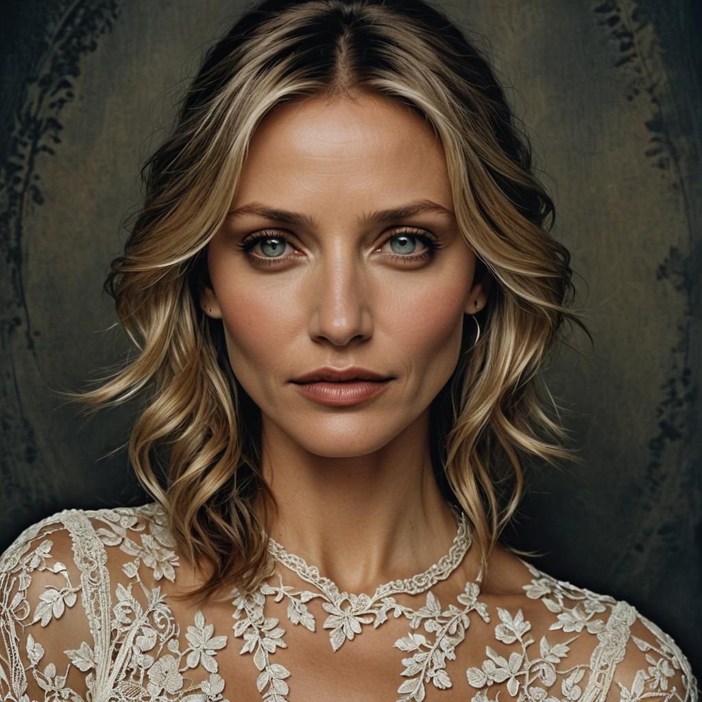 Portrait of a Young Woman in Velázquez Style