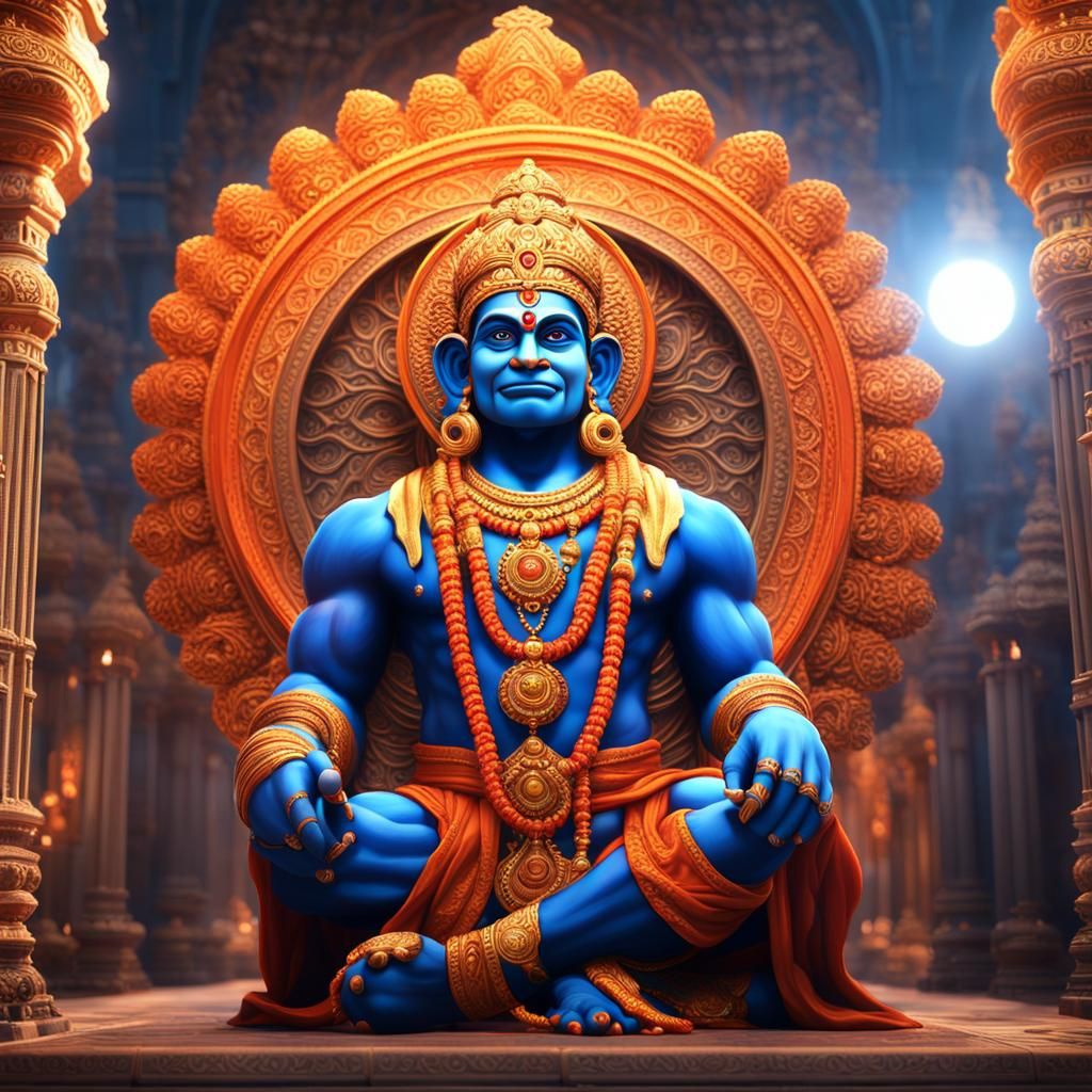 Hanuman in Orthodox Church: Matte Painting