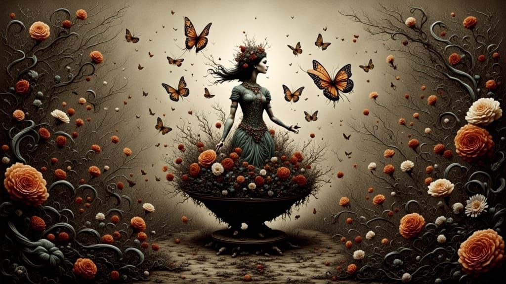 Floral Abstract in Soft Pastel Hues