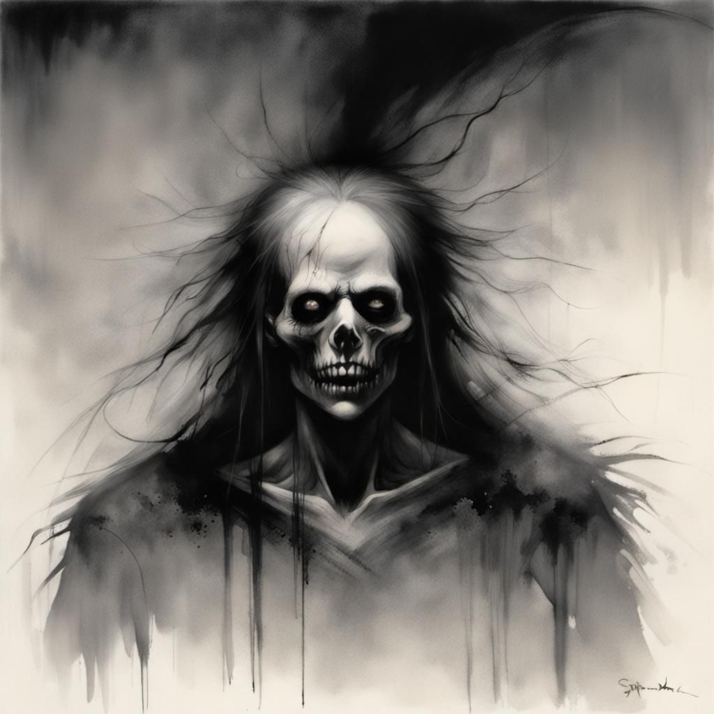 Grimdark Illustration in Sketchy Style