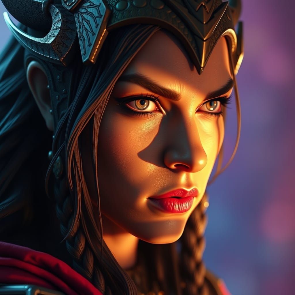 Hyperrealistic Goddess of Magic in a Dreamlike Realm