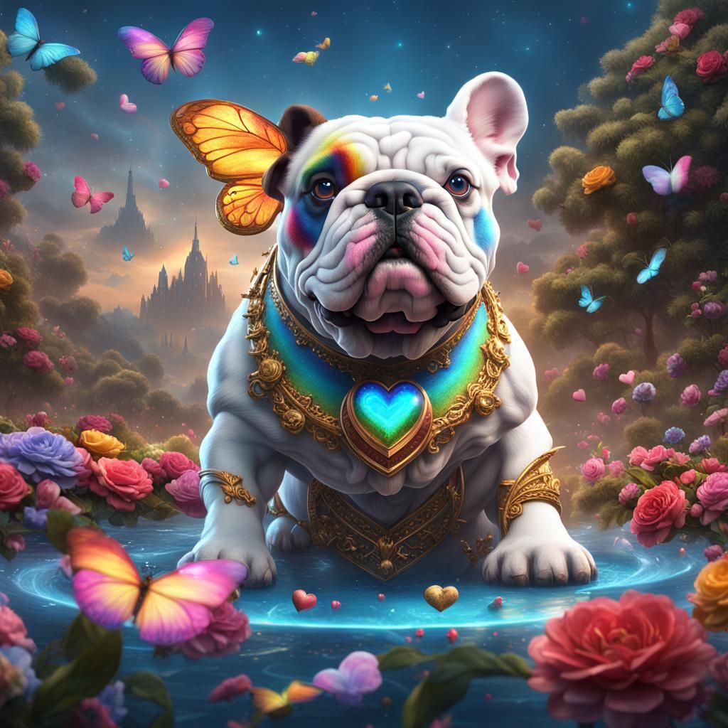 French Bulldog in a Fantastical Cloudscape