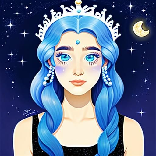 Ethereal Moon Princess AI Rendition