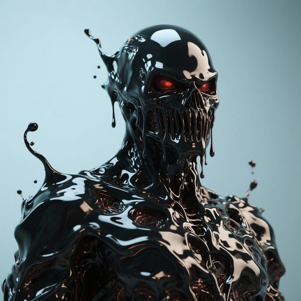 Abstract Liquid Grimdark Art