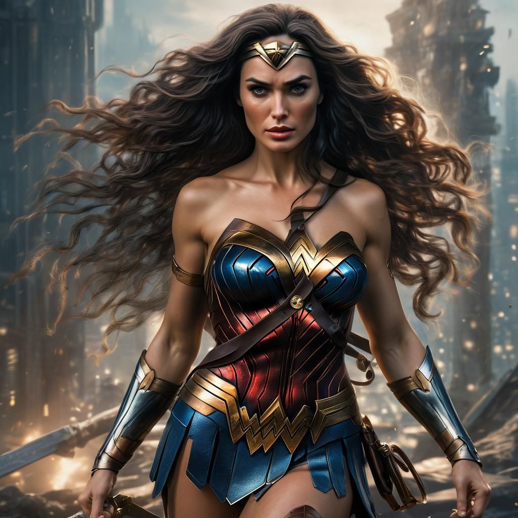 Sensual Wonder Woman Portrait in 8K