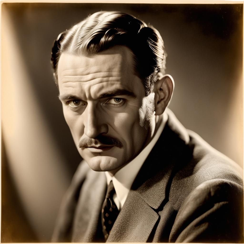 1930s Actor in Unguarded Moment: Glossy Photograph