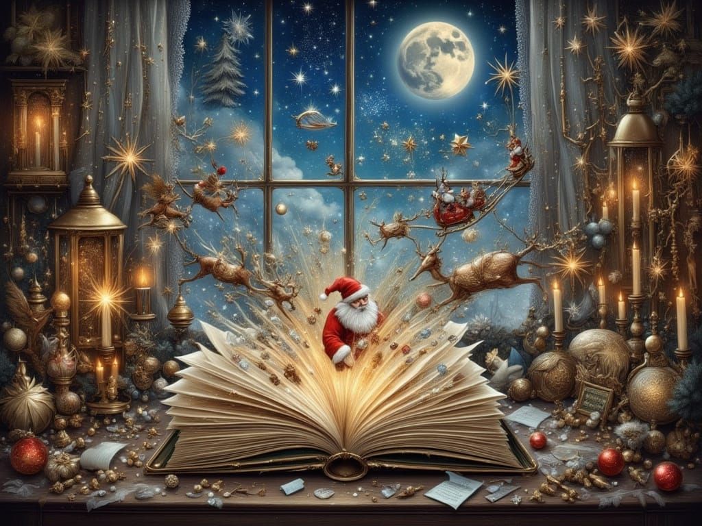 Magical Christmas Storybook Comes Alive from Antique Book
