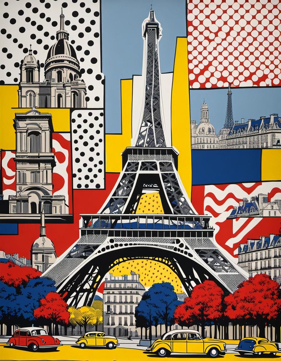 Paris in Pop Art Style