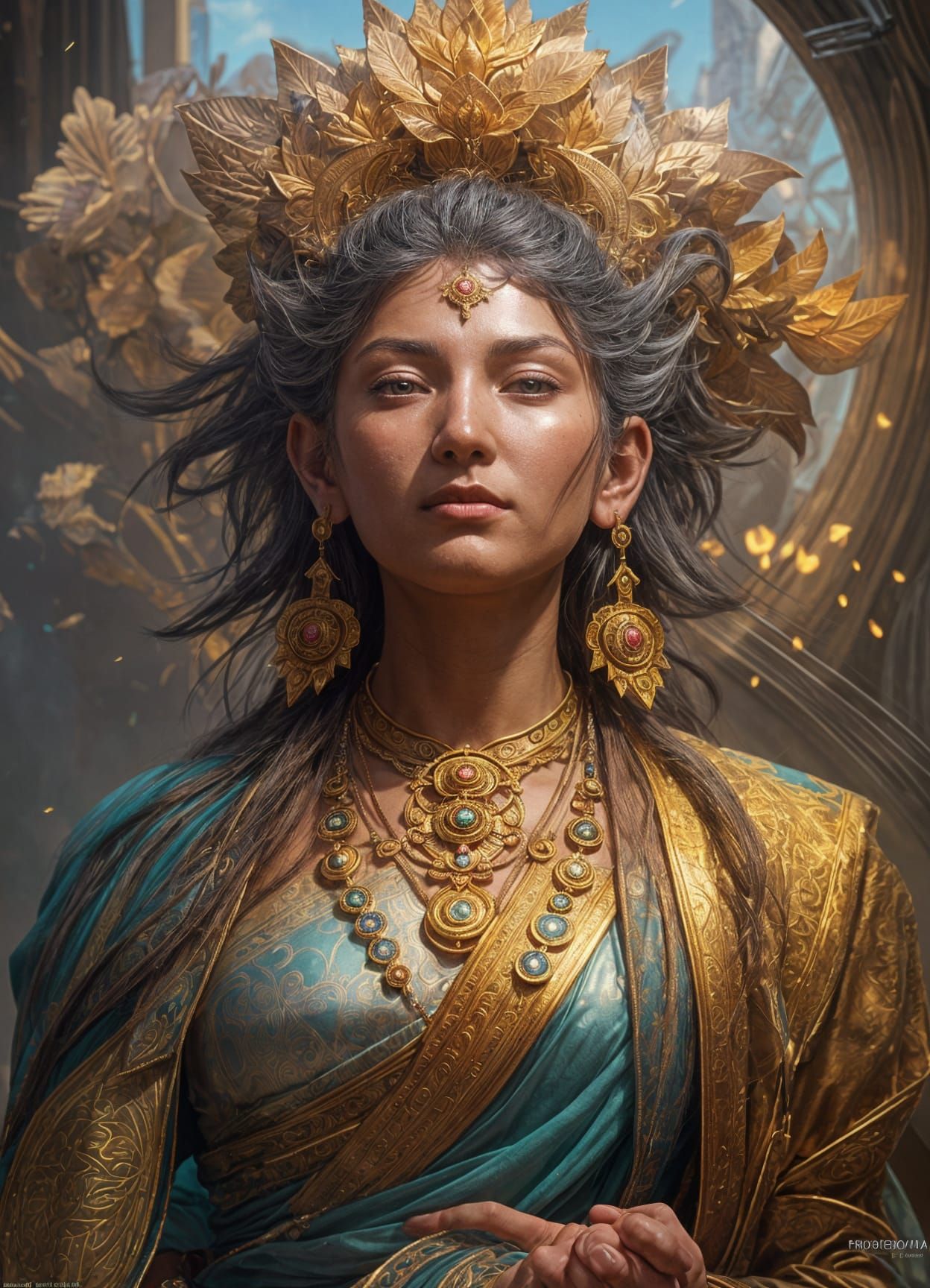 Detailed Portrait of Buda Sakyamuni in Dynamic Lighting