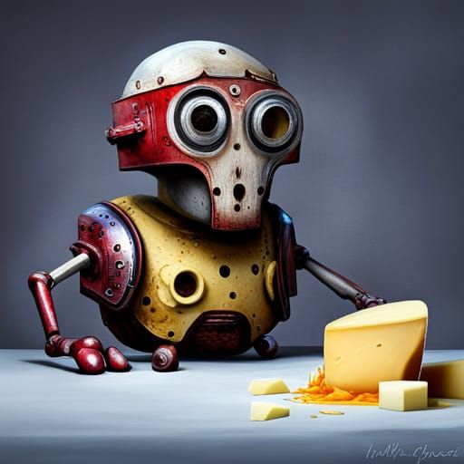 Post-Apocalyptic Cheese Robot Meticulously Devoured
