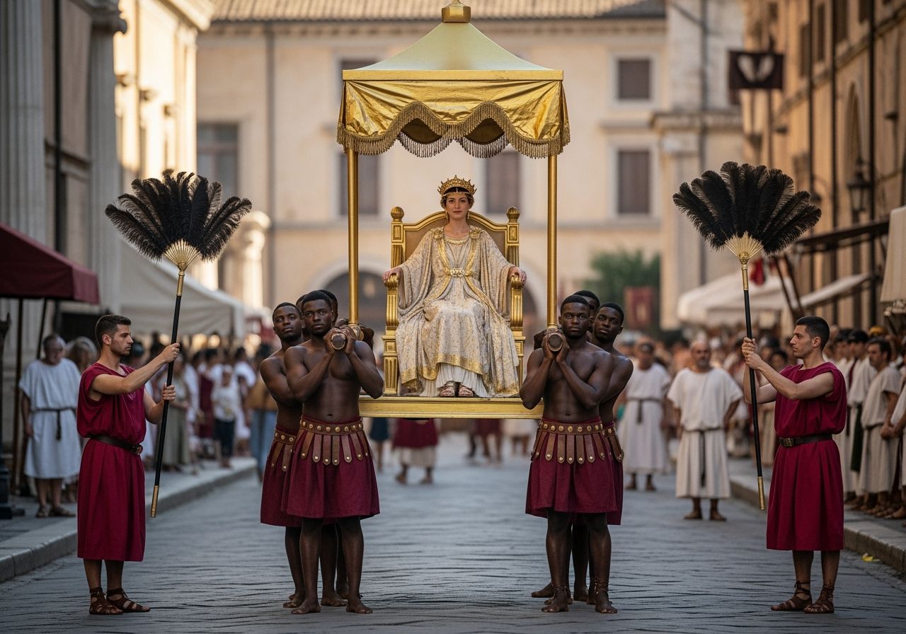 Empress Messalina on Litter in Ancient Rome