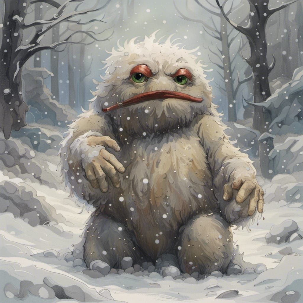 cute snow monster