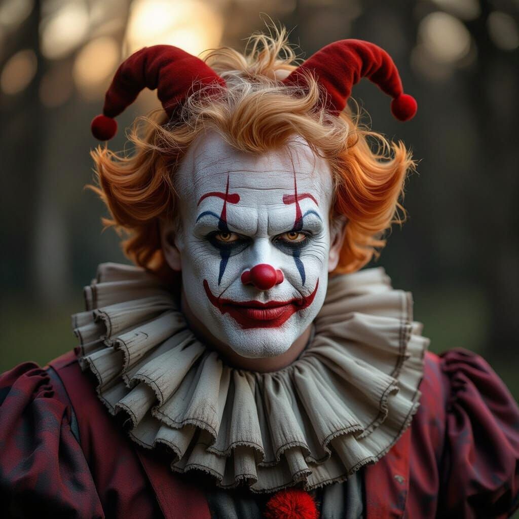 Donald Trump in Sinister Clown Costume