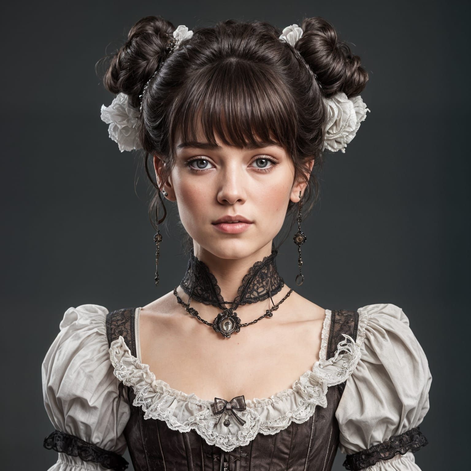 Victorian Era Brunette in Corset