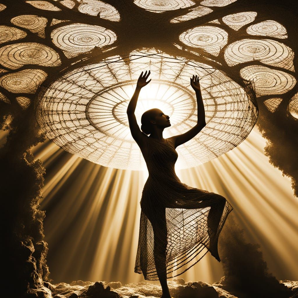 Surreal Fractal Dreamscape with Interlaced Patterns