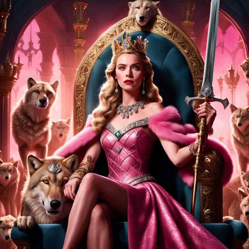 Princess Aurora as Crime Boss on Throne