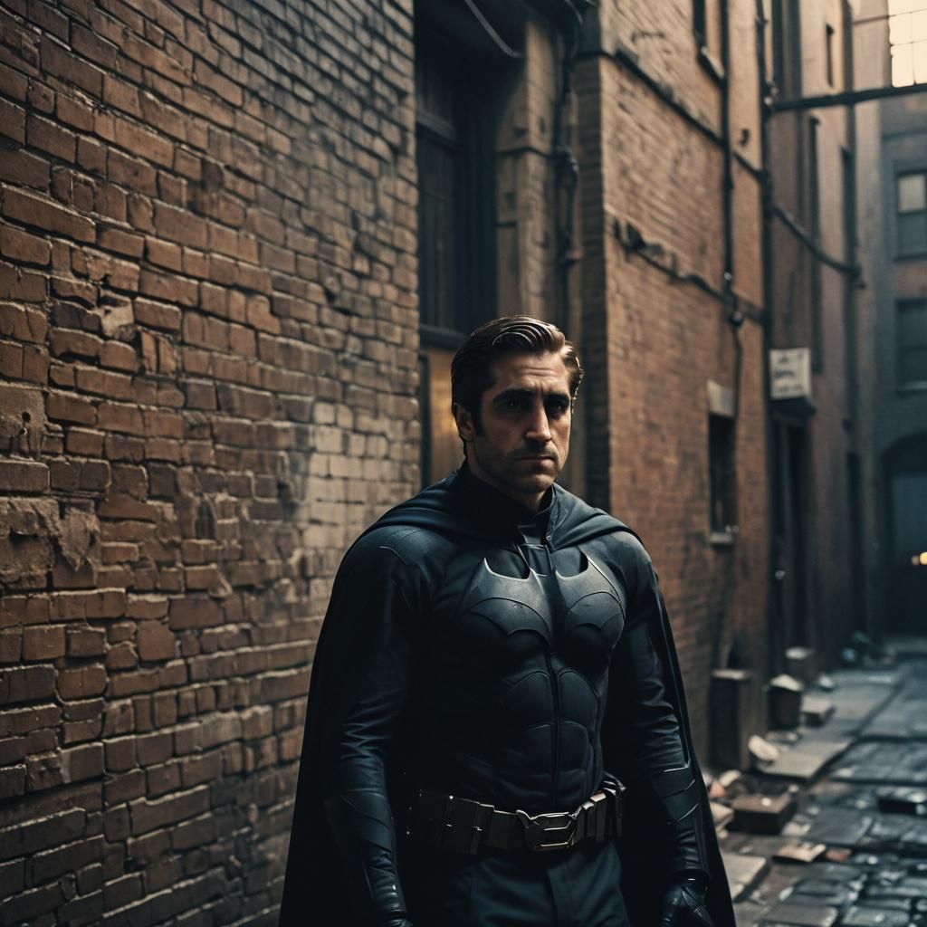 Jake Gyllenhaal as Batman in Film Noir Style