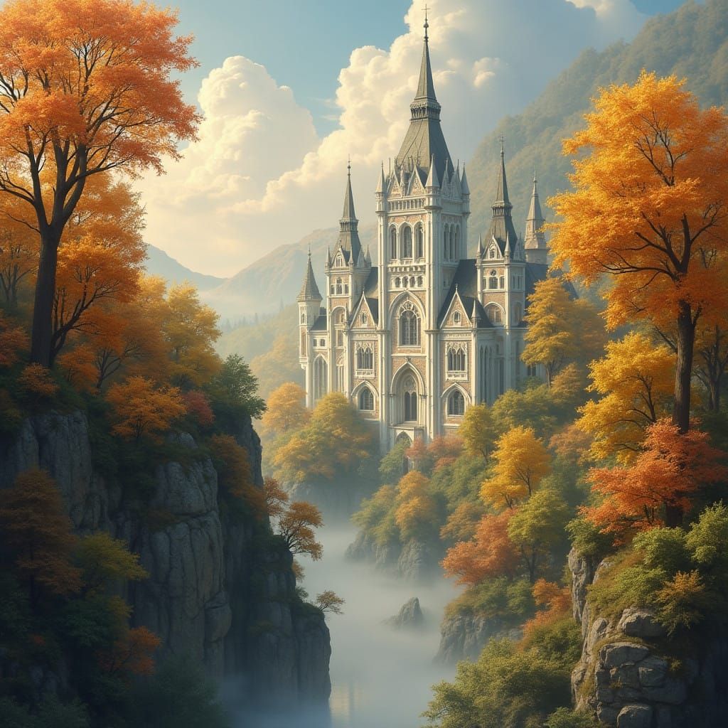 Ethereal Metropolis of Autumn Dreams