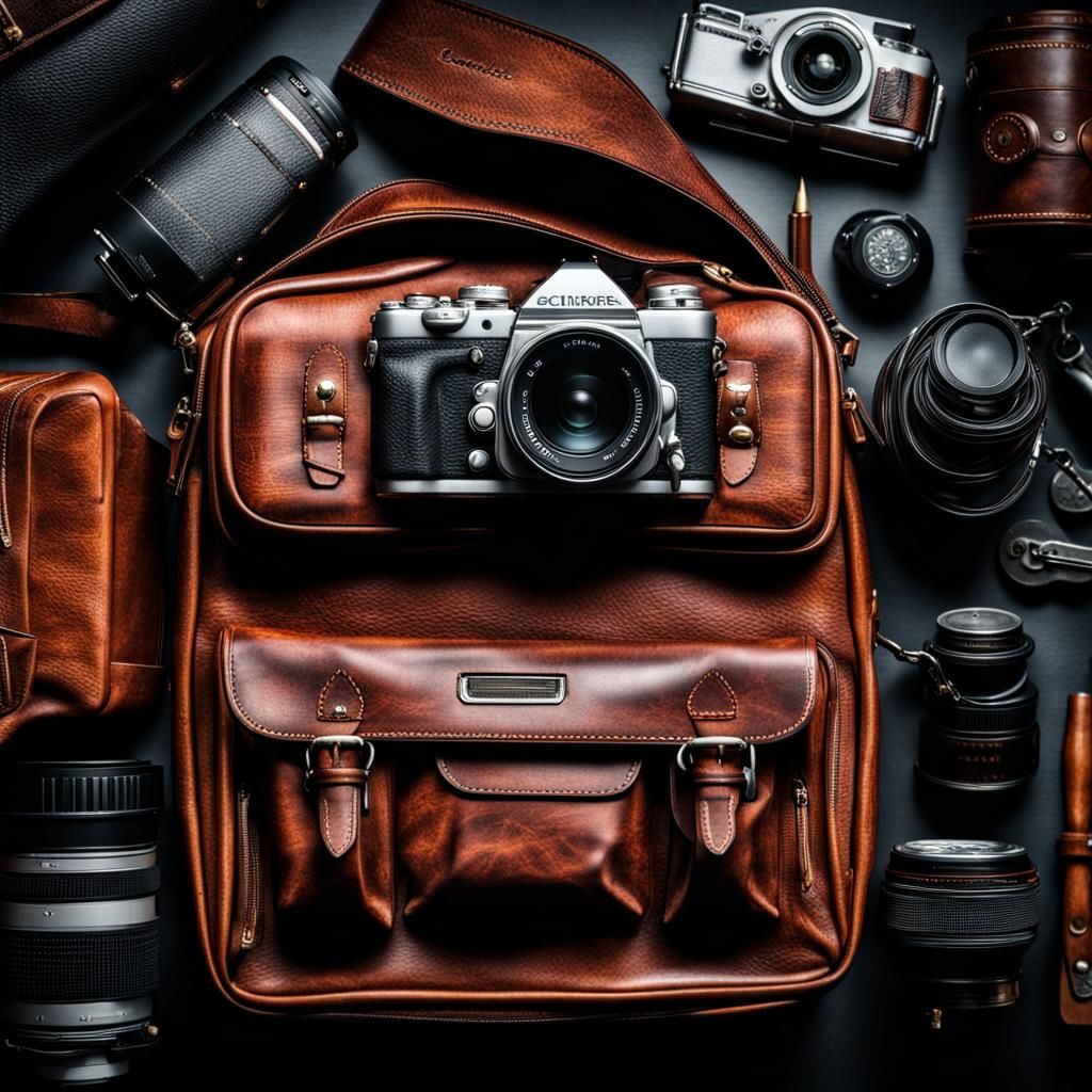 Hyperrealistic Bag Contents in Sharp Focus